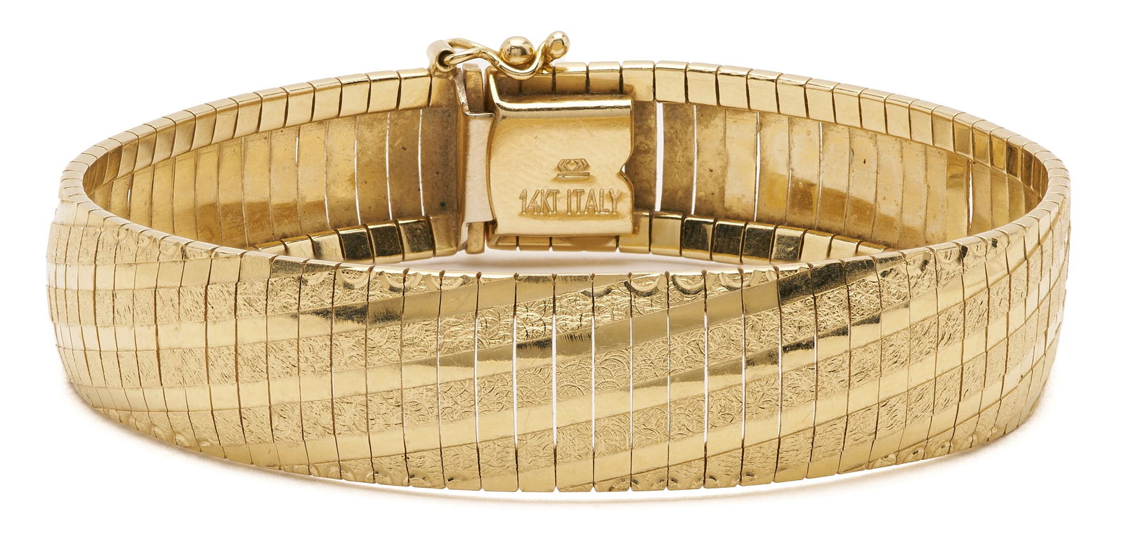 14K Italian Yellow Gold Band Bracelet (1 of 8)