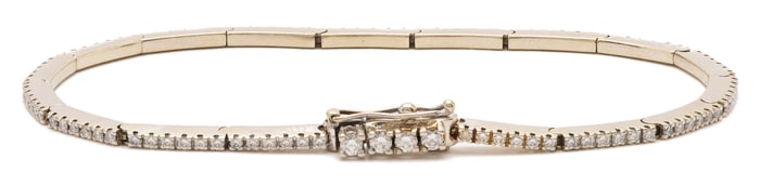 18K Gold & Diamond Line Bracelet