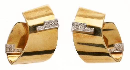 18K Gold & Diamond Earrings