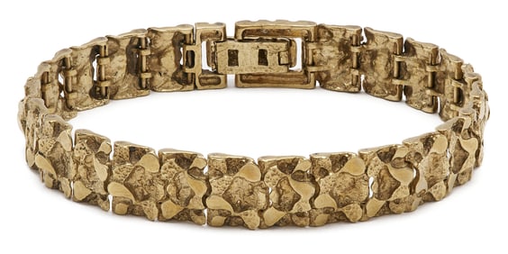 10K Gold Nugget Bracelet