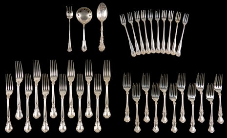 36 Pcs. Assorted Sterling Silver Flatware, incl. Gorham Chantilly