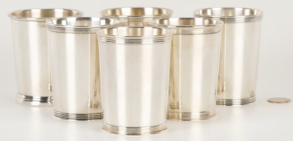 6 Sterling Silver Julep Cups by Assorted Makers