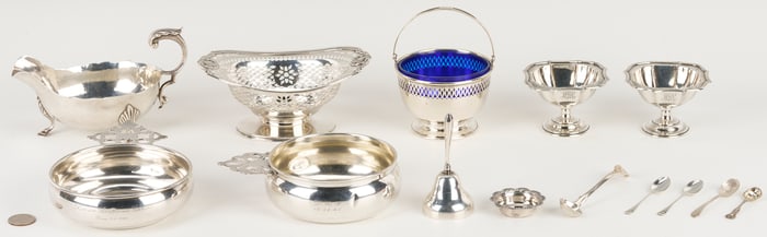 14 Assembled Sterling Silver Table Items