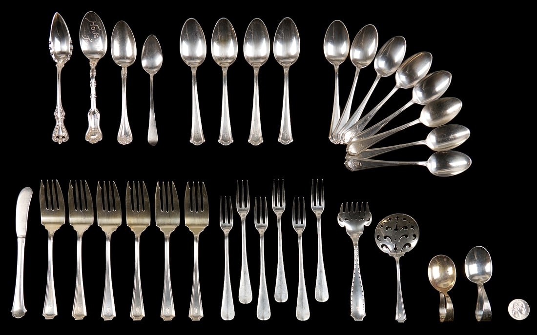 33 Pcs. Assorted Sterling Silver Flatware (1 of 14)