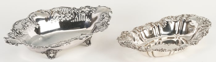 2 Antique Sterling Oval Dishes