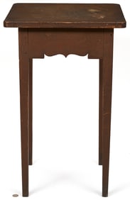 Kentucky Walnut Work Table, Scalloped Skirt