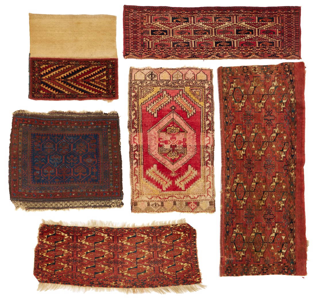 6 Antique Turkman Weavings