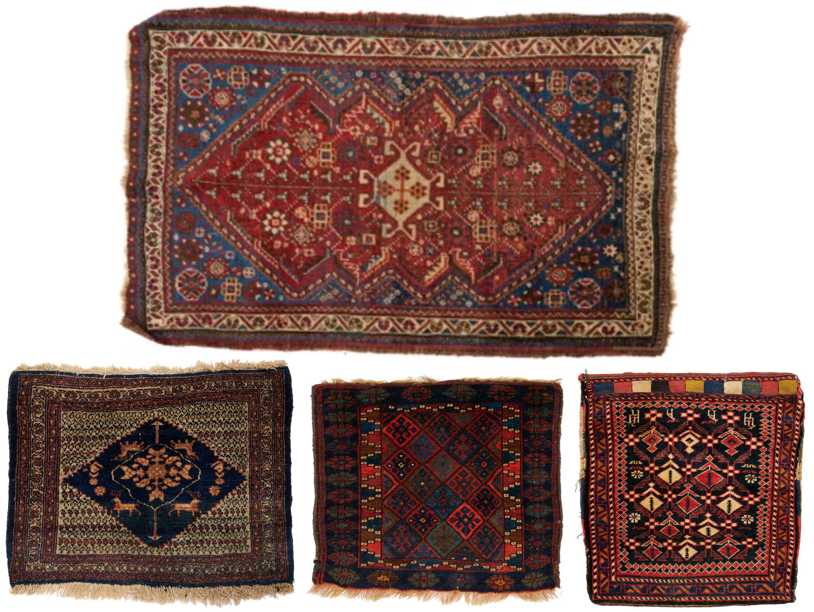 4 Assembled Antique Weavings, 1 Rug & 3 Bag Face (1 of 20)