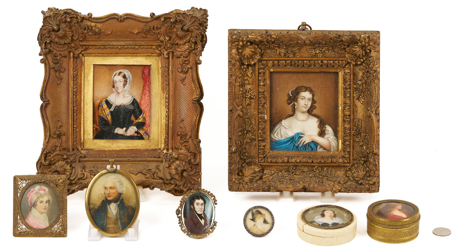 8 Miniature Portraits and Portrait Boxes (1 of 20)