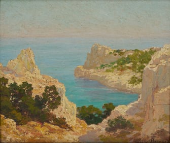 Valere Bernard O/B Coastal Landscape Painting