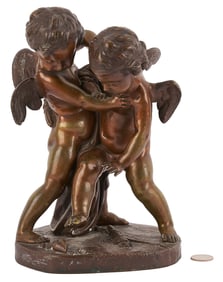 R. Bellair & Co. Bronze, Two Cherubs