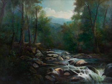 Ron Williams O/C Smoky Mountain River Landscape