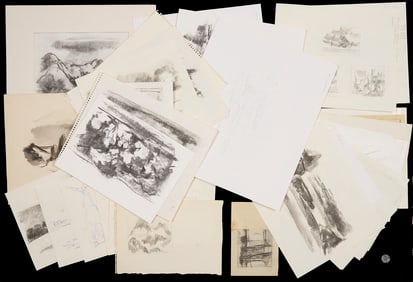 49 George Cress Landscape Drawings Incl. TN & Southern