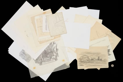32 George Cress Architectural and Related Drawings Incl. Southern, European