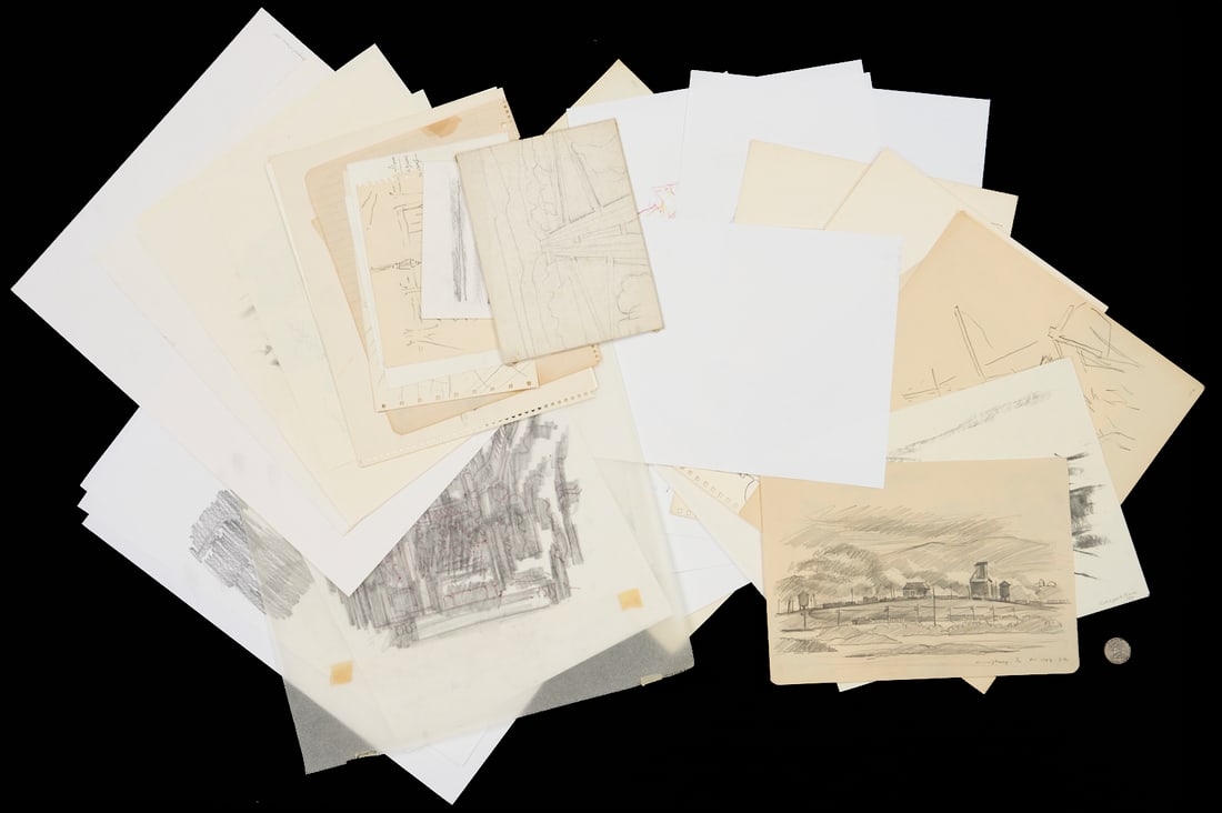 32 George Cress Architectural and Related Drawings Incl. Southern, European (1 of 15)