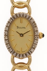 14K Gold Bulova Quartz Wrist Watch