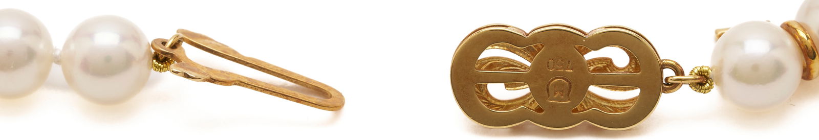 Ladies' Mikimoto Pearl Necklace, 18K Gold Clasp - 5