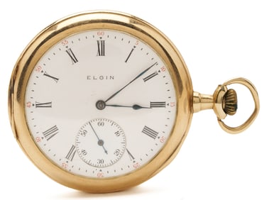 14K Elgin Grade 301 Pocket Watch
