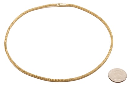 14K Italian Gold Braided Necklace