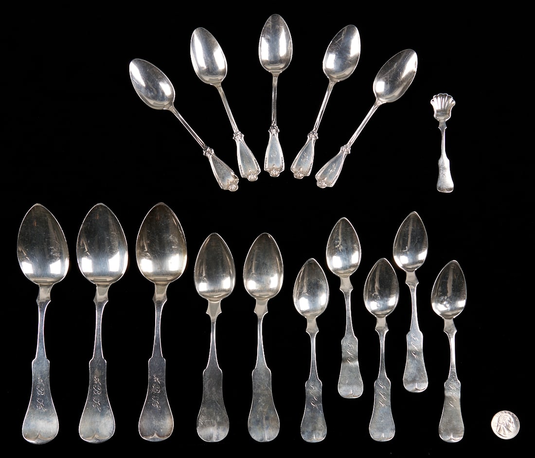 16 pcs Flatware incl. Paris KY Coin Silver (1 of 8)