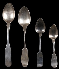 4 Pcs Coin Silver Incl. Cain, Tennessee & Connecticut