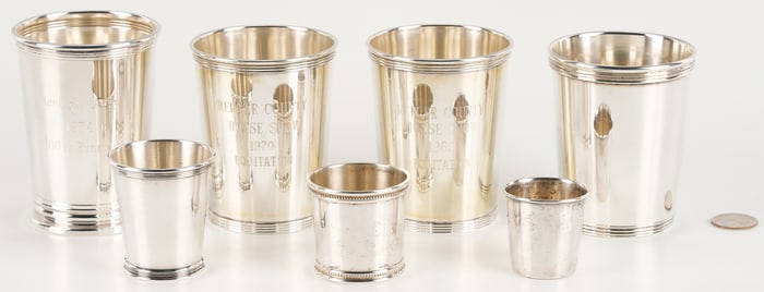 7 Julep & Shot Cups Incl. Derby & Trophy