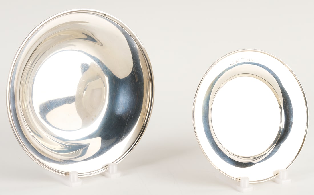 8 Antique Sterling Silver Items incl. Enameled Spoons, Napkin Rings - 9