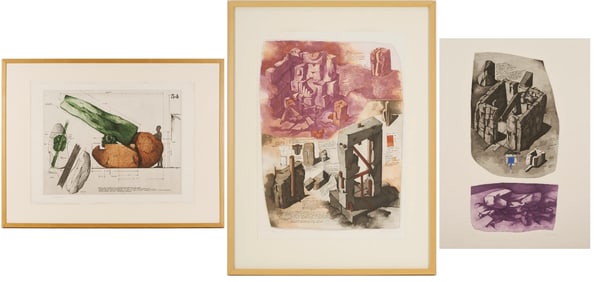 3 Gio Pomodoro Modernist Sculptural Prints