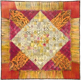 Lenore Davis Diamond and Cross II Art Quilt