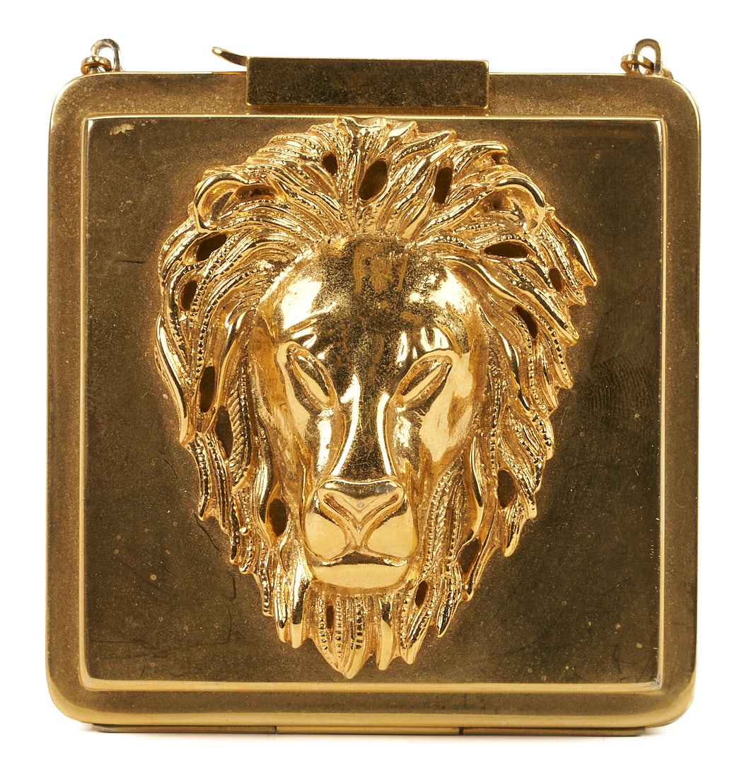 Valentino Garavani Gold Lion Head Purse (1 of 6)