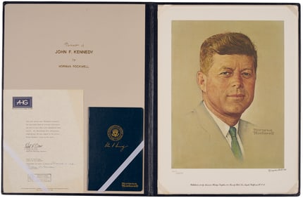 Norman Rockwell Signed John F. Kennedy Portrait, 1976
