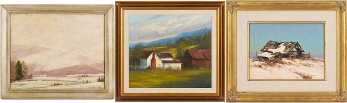3 American Landscape Paintings: Andrew Schwartz, Darryl Steele, & Harold Lyon
