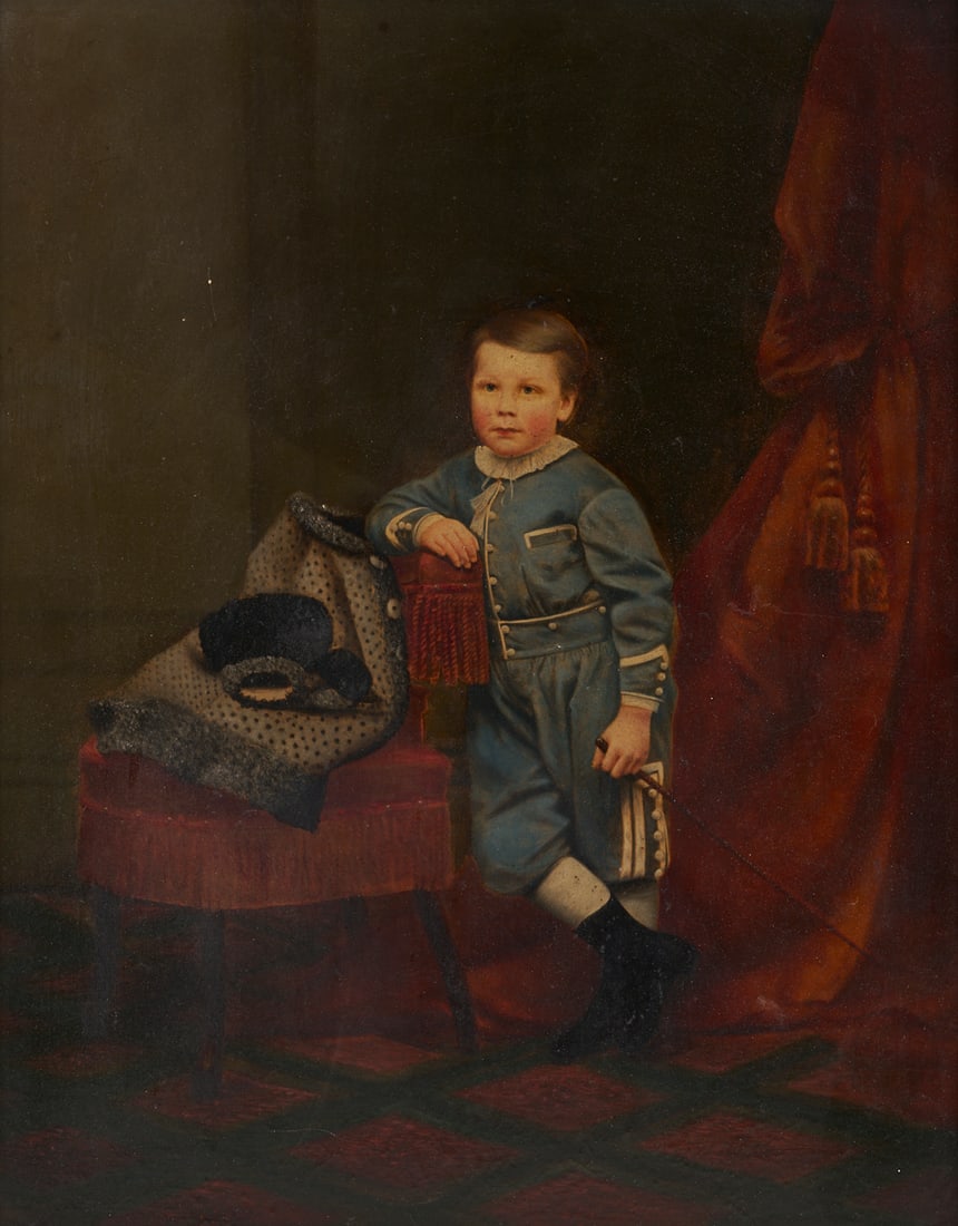 Oil Portrait & CDV of a Little Boy, c. 1870 (1 of 10)