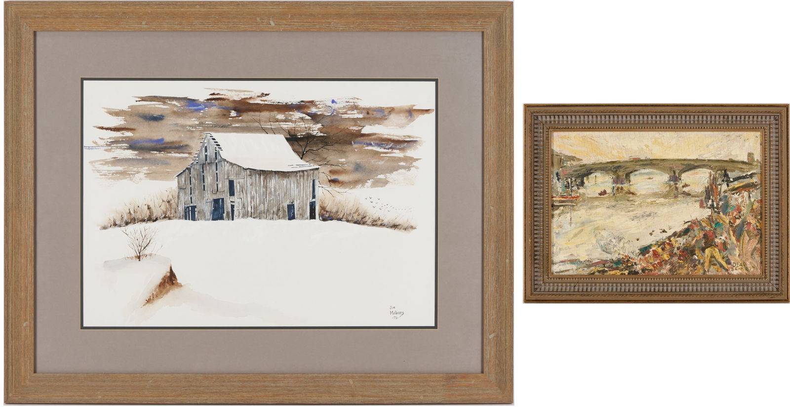 2 Landscape Paintings Incl. Kentucky, Jim Mahanes & Olaf Barnett (1 of 20)