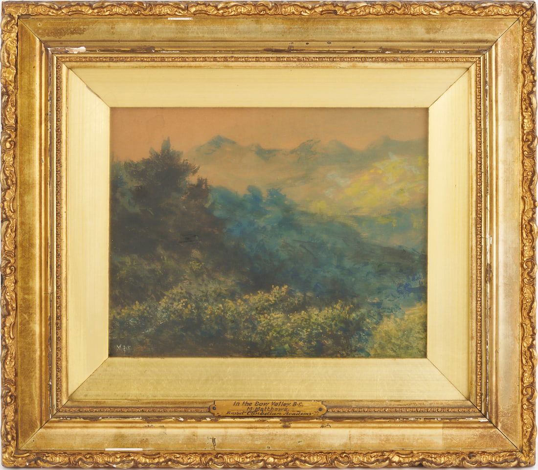 Marmaduke Matthews Canadian Landscape Watercolor, In the Bow Valley (1 of 10)