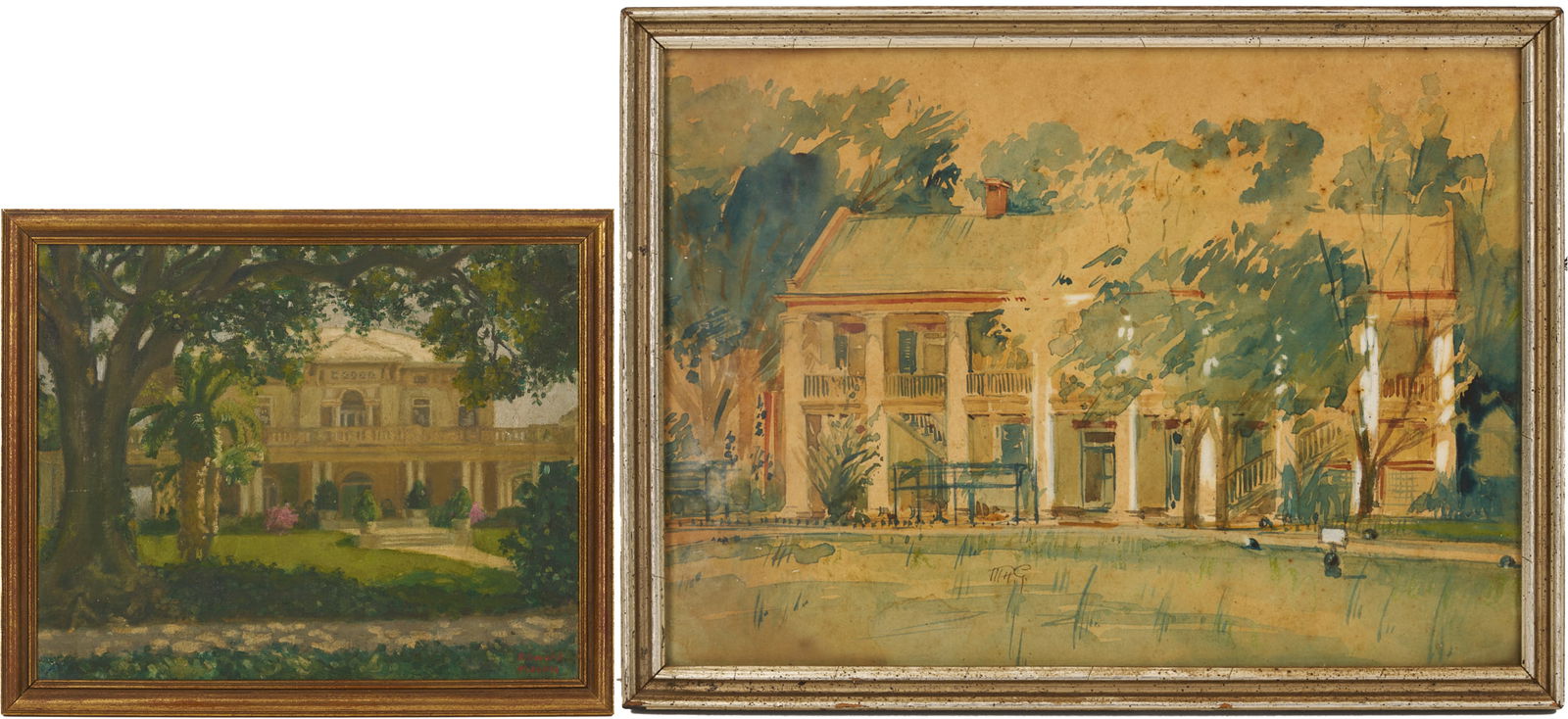 2 Southern Paintings: Jackson Barracks and Burgess-Maschmeyer Mansion (1 of 17)
