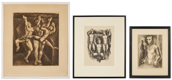 3 Meyer Wolfe Works on Paper Incl. Lithographs & Drawing, Acrobats
