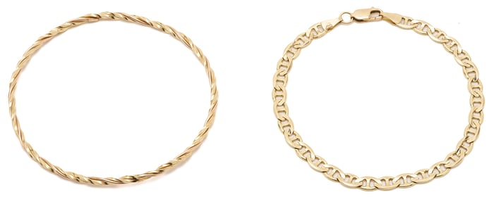 2 14K Gold Bracelets