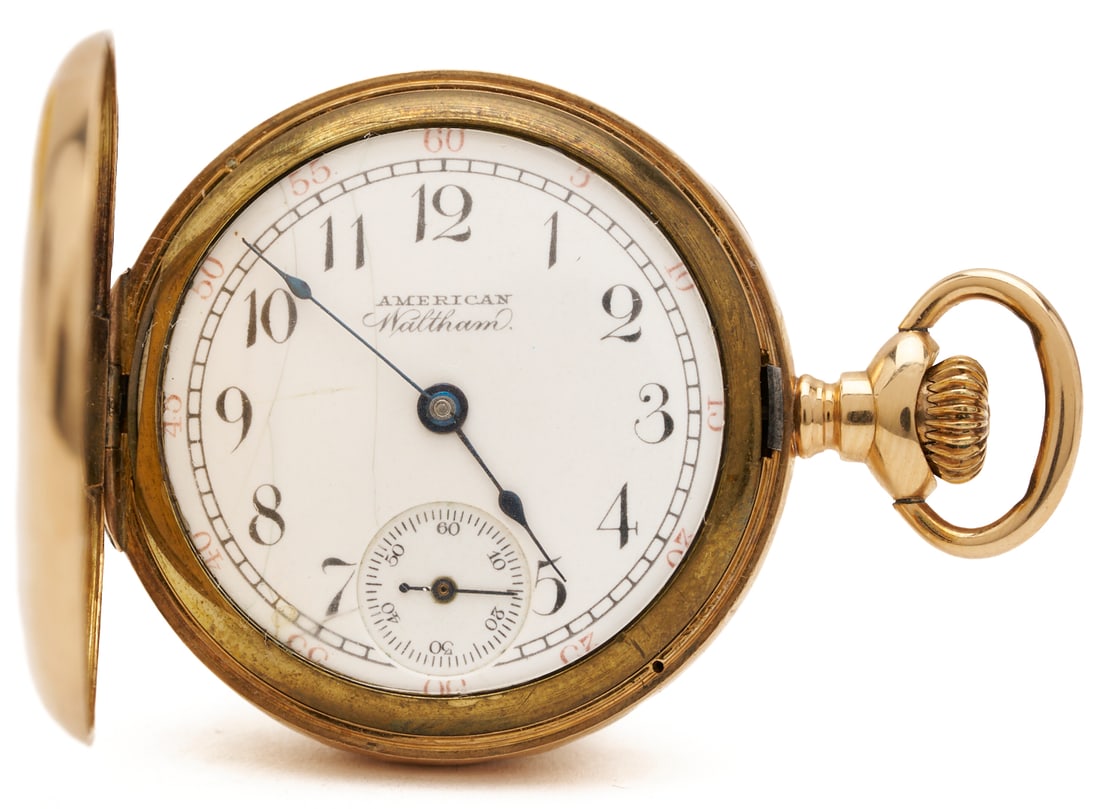 14K Waltham Seaside Pocket Watch (1 of 9)