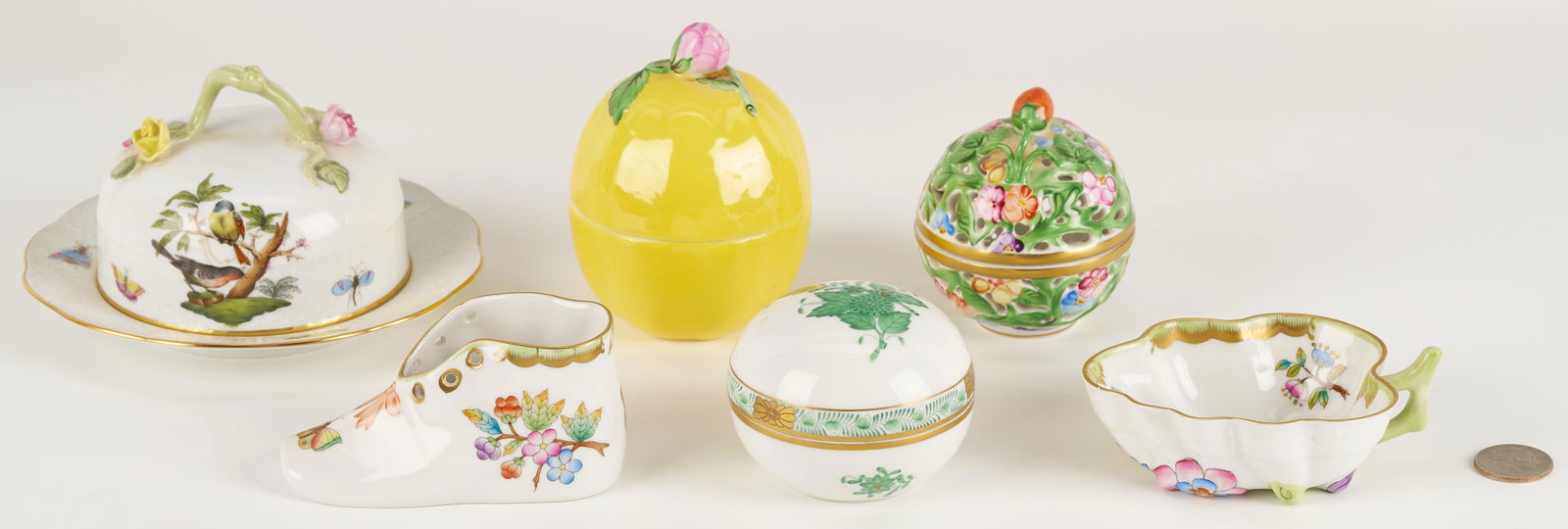 6 Herend Porcelain Table Items (1 of 20)