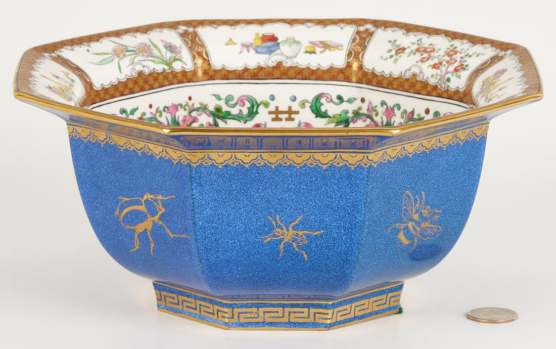 Wedgwood Lustre Powder Blue Chinoiserie Octagon Bowl (1 of 13)