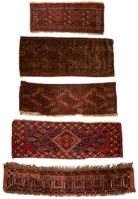 5 Antique Turkmen Torba Weavings