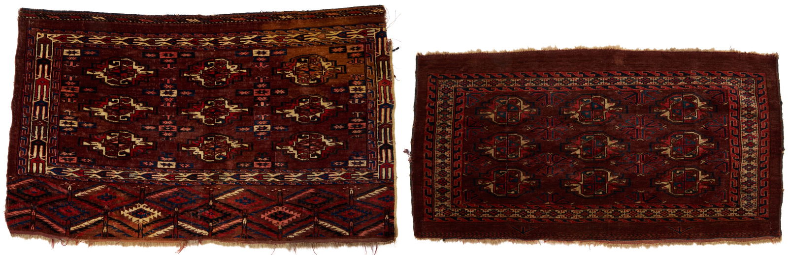 2 Antique Yomud or Yomut Turkmen Chuval Rugs (1 of 20)