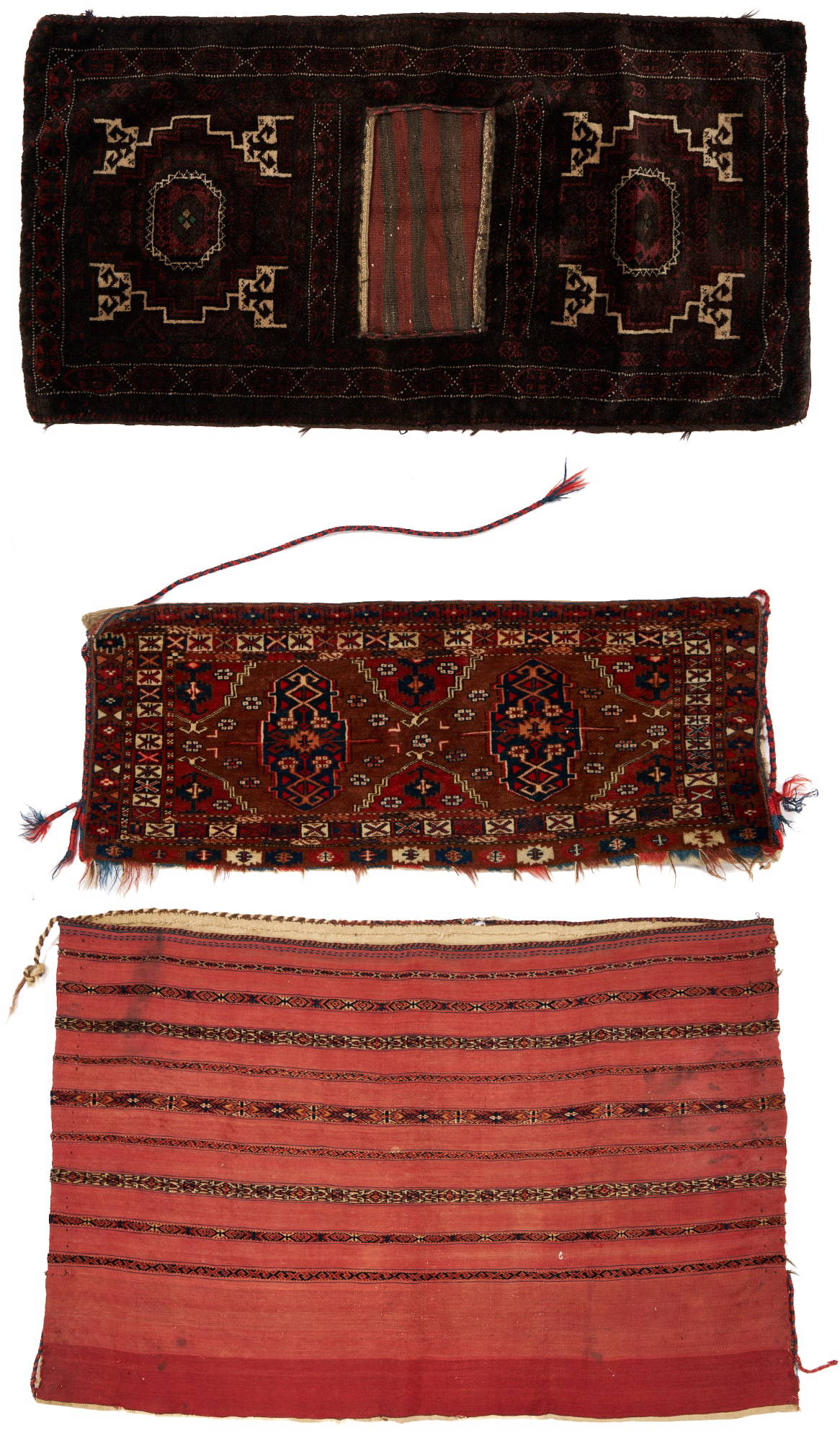 3 Turkman Tribal Bag Weavings