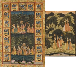 2 Large Hindu Paintings
