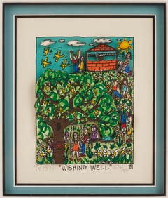 James Rizzi 3D Op Art Screenprint, Wishing Well