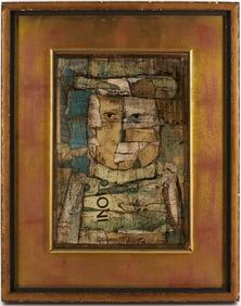 Louis Solari Mixed Media Collage, Marionetta Resentida