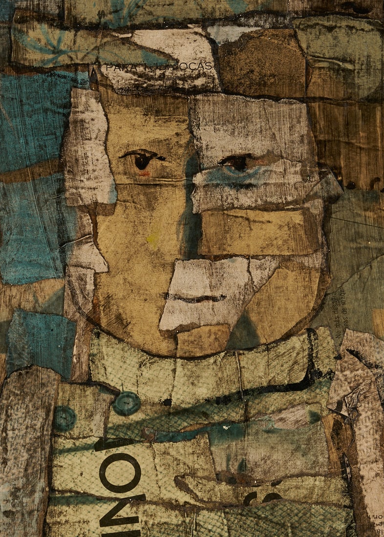 Louis Solari Mixed Media Collage, Marionetta Resentida - 3