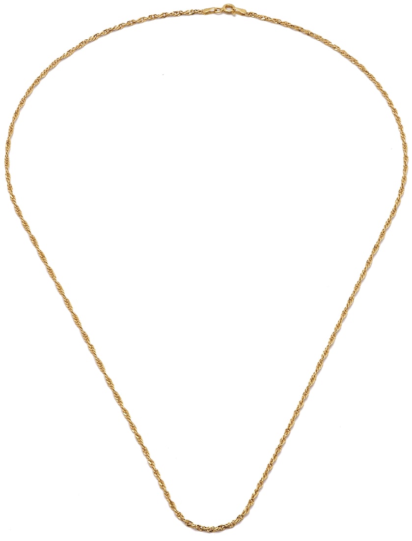 18K Gold Wheat Chain Necklace: Ladies' 18K yellow gold wheat chain necklace. The necklace is marked "750" and XRF tests 18K gold. The necklace is 24 in. L. and has a weight of 7.06 grams.Additional