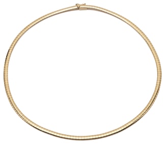 10K Yellow Gold Omega Necklace